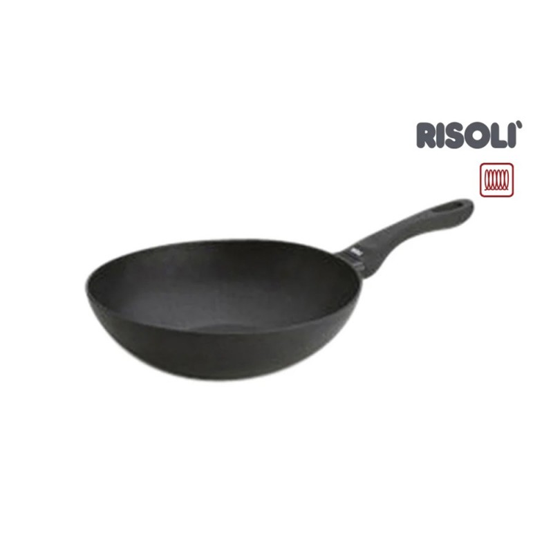 Risoli Wok Τηγάνι Αντικολλητικό Χυτού Αλουμινίου 28εκ