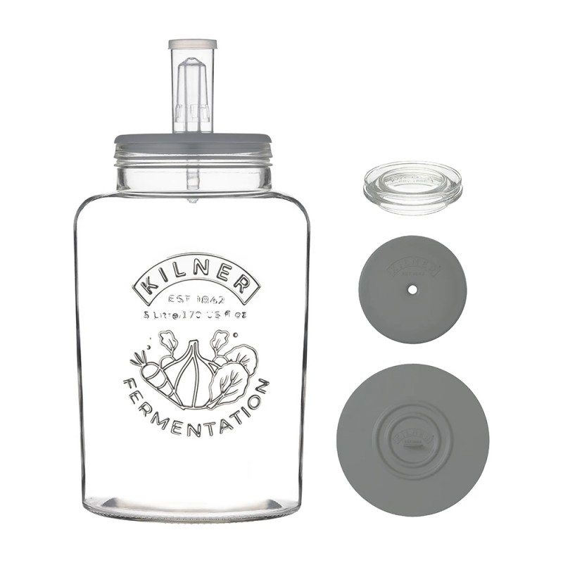 Kilner Δοχείο Ζύμωσης Γυάλινο Σετ 5L/19,6x19,6x37εκ