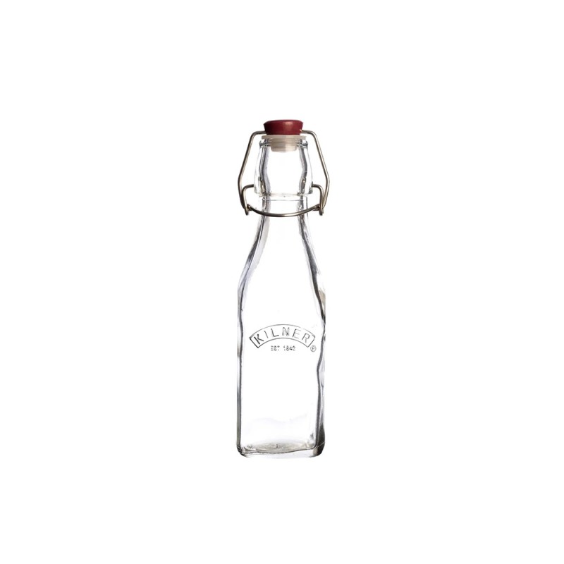 Kilner Μπουκάλι Γυάλινο Τετράγωνο με Κλιπ με 0,25ml