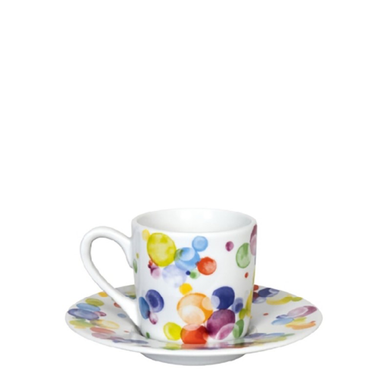 Konitz Φλυτζάνι Espresso Πορσελάνης,Design–«Colourful Cast Bubbles»,85ml