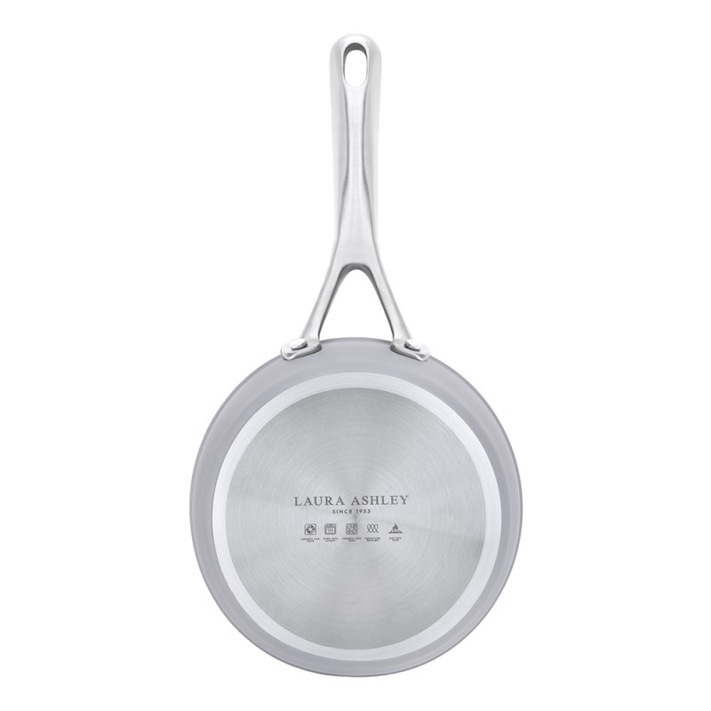 Laura Ashley Kitchenware Τηγάνι απο Σφυρήλατο Αλουμίνιο, Γκρι-Dark Drove Grey 24εκ