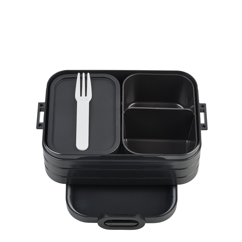 Mepal Φαγητοδοχείo με Διαχωριστικά Μαύρο,Bento Lunchbox Nordic Black, 900ml