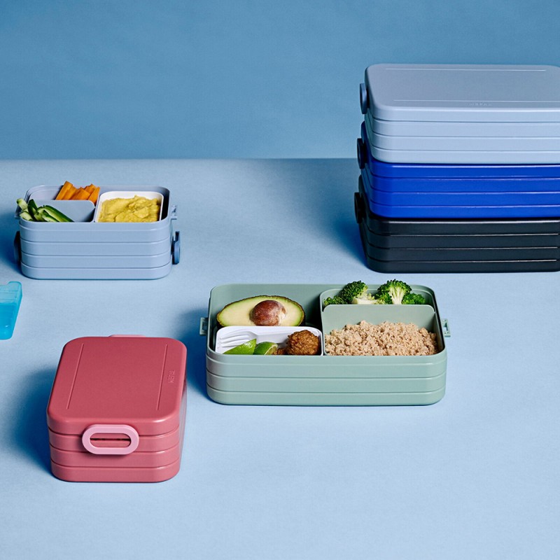 Mepal Φαγητοδοχείo με Διαχωριστικά Γαλάζιο,Bento Lunchbox Nordic Blue, 900ml