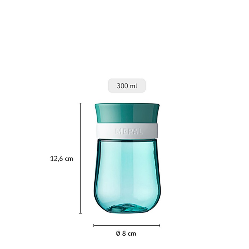 Mepal Εκπαιδευτικό Ποτήρι Περιμετρικό 360° Mio, Deep Turquoise 300ml