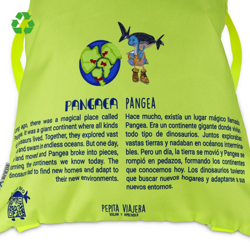 Pepita Viajera Σακίδιο Πλάτης Μαλακό Πράσινο,Dinosaurs Collection-Kids Collection, 41x32εκ