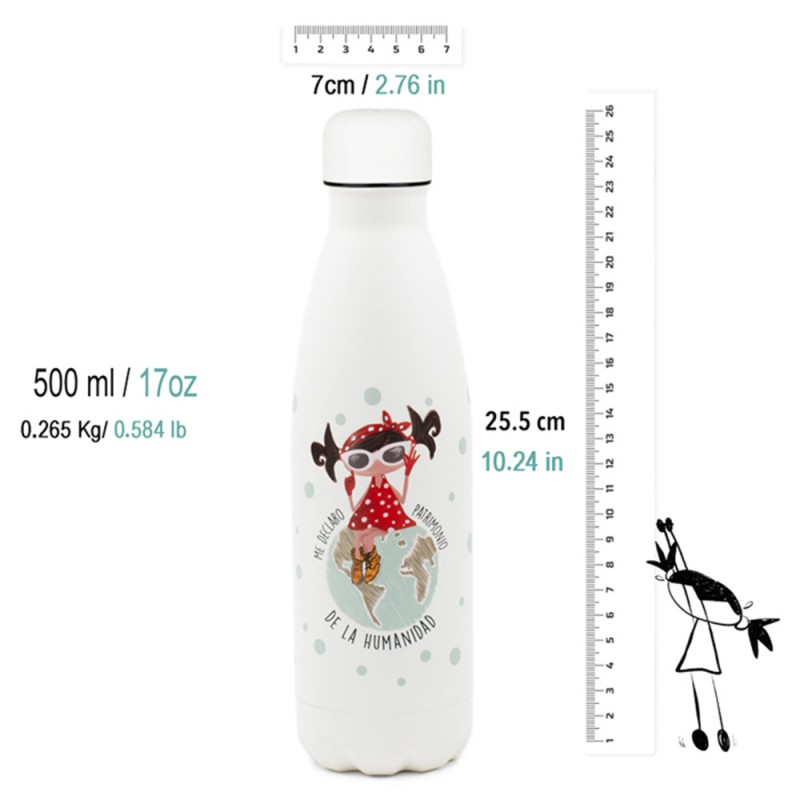 Pepita Viajera Μπουκάλι Ισοθερμικό,World Heritage-Essentials Collection, 500ml