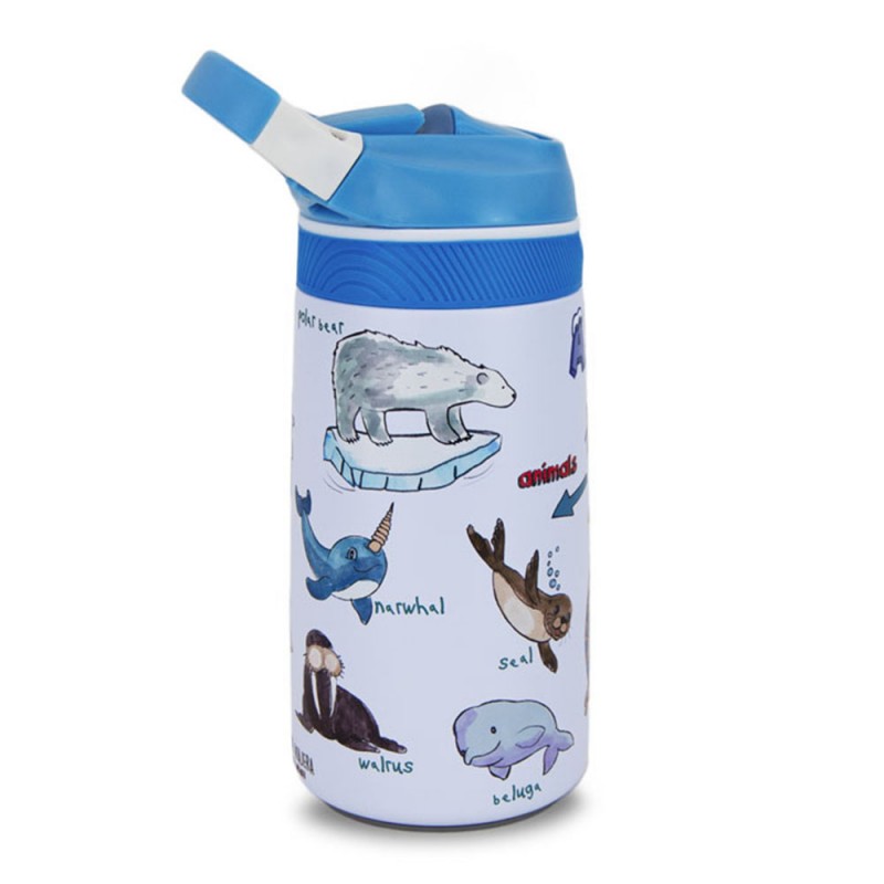 Pepita Viajera Μπουκάλι Ισοθερμικό με Καλαμάκι,Arctic Collection-Kids Collection, 400ml