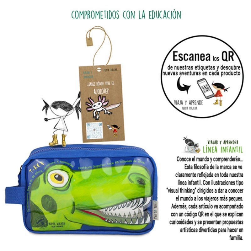 Pepita Viajera Κασετίνα Πλαστική ,Dinosaurs Collection-Kids Collection, 20x12εκ