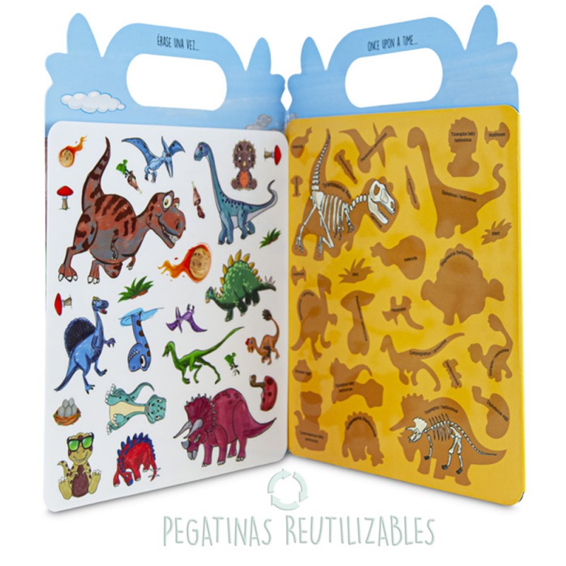 Pepita Viajera Βιβλίο 3D με Αυτοκόλλητα ,Dinosaurs Collection-Kids Collection,23,5x30,5εκ