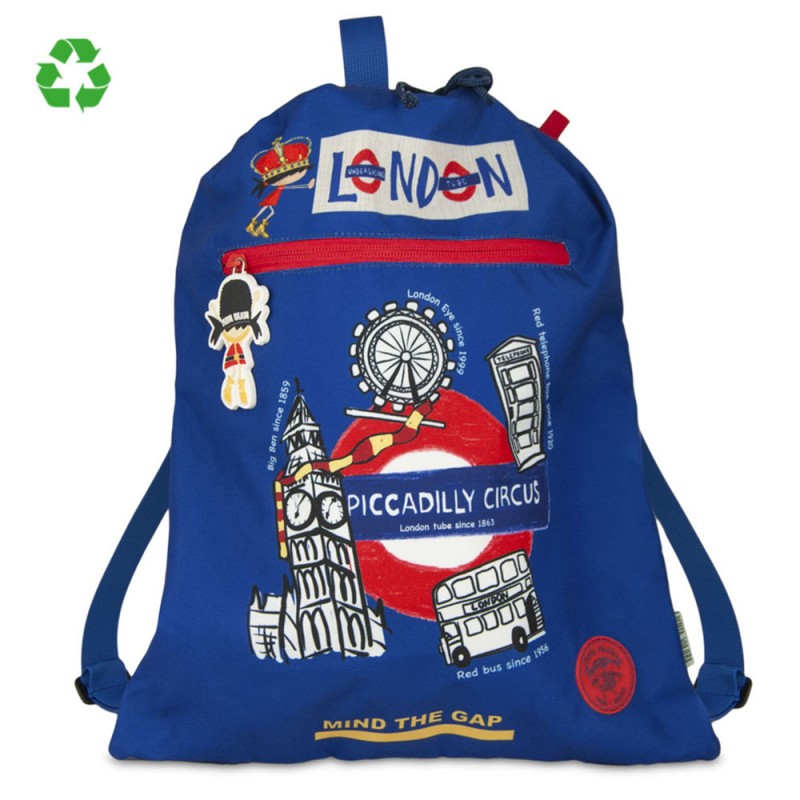 Pepita Viajera Σακίδιο Πλάτης Μαλακό Μπλε,London Collection-Kids Collection, 35x28εκ