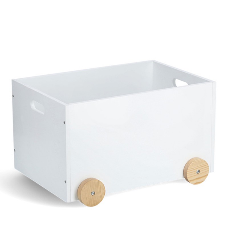 Z Present Θήκη Κουτί Αποθήκευσης Παιχνιδιών με Ρόδες Ξύλινο Λευκό 50x36x30εκ